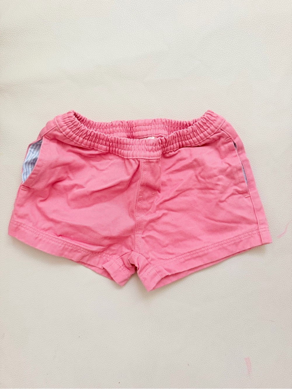 The Beaufort Bonnet Company Coral Elastic Waist Cotton Shorts, 12-18M